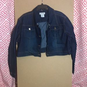 Jamie Nicole women’s blue jean cropped jacket (size 3x)